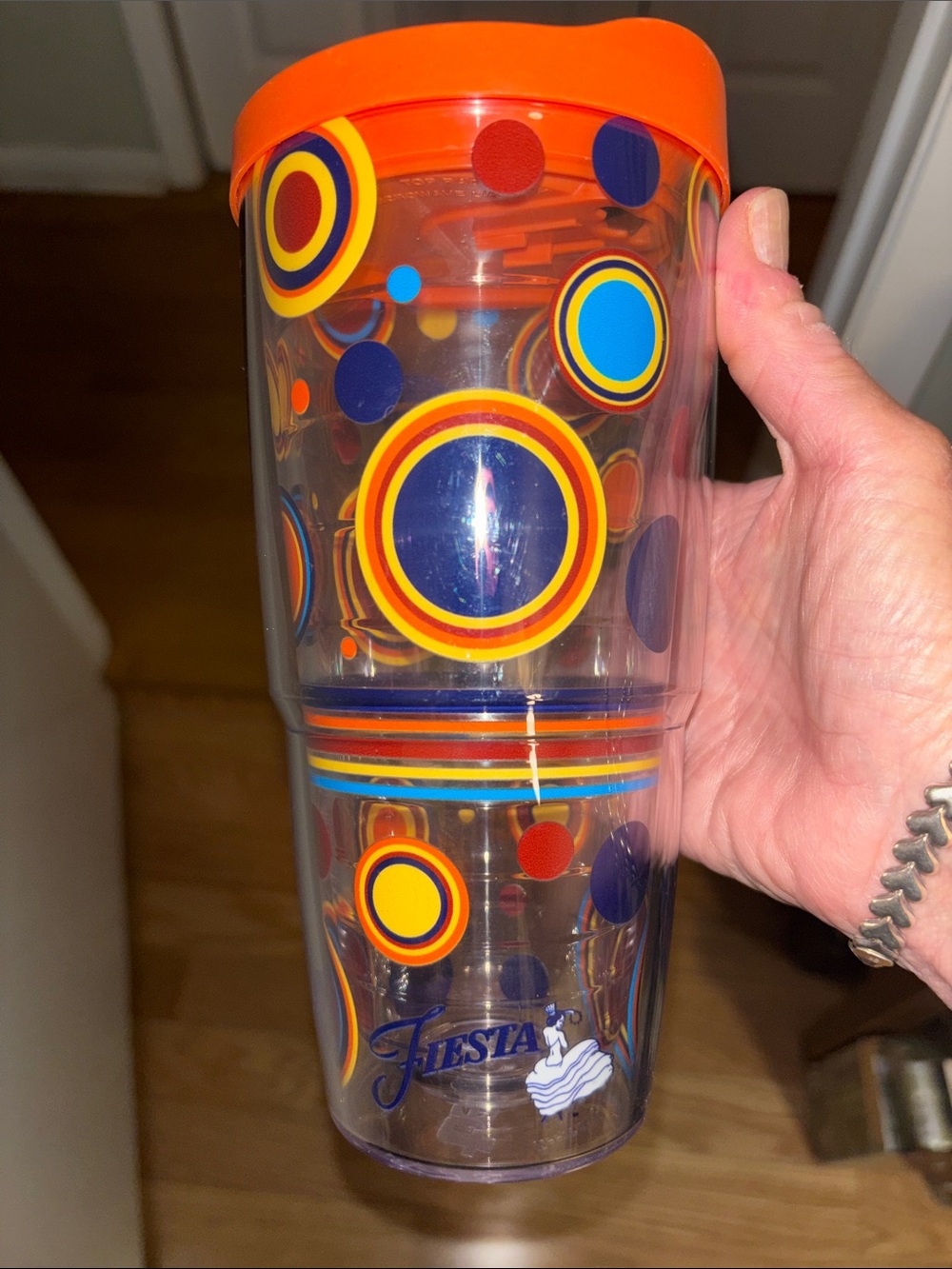 Fiesta Tervis travel tumbler good used condition